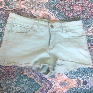 Teal Jean Shorts